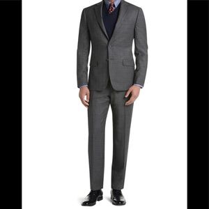 Jos A Bank Traveler Collection Slim Fit Glen Plaid